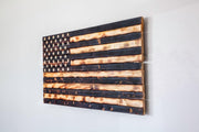 Subdued American Flag Wooden Flag Torch Stories 